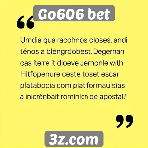 Depoimentos de usuários sobre Go606 bet